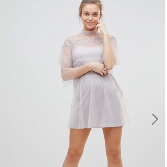 Mesh Frill Dress - Picture 2 of 3